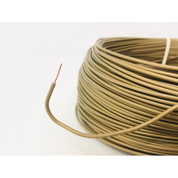 Przewód dy drut 0.5mm mosiężny złoty do żyrandola - 1m