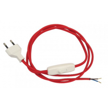 Przewód kabel z włącznikiem wtyczką lamp czarny